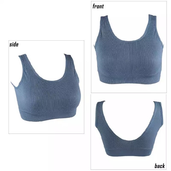Other - Deep V Back Sports Bra, Gathered Shockproof Running Bra, Seamless In one size